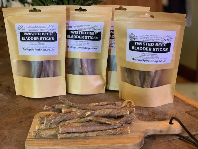 Twisted Beef Bladder Sticks