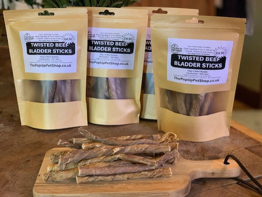 Twisted Beef Bladder Sticks