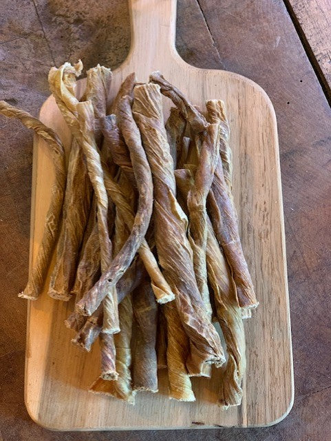 Twisted Beef Bladder Sticks