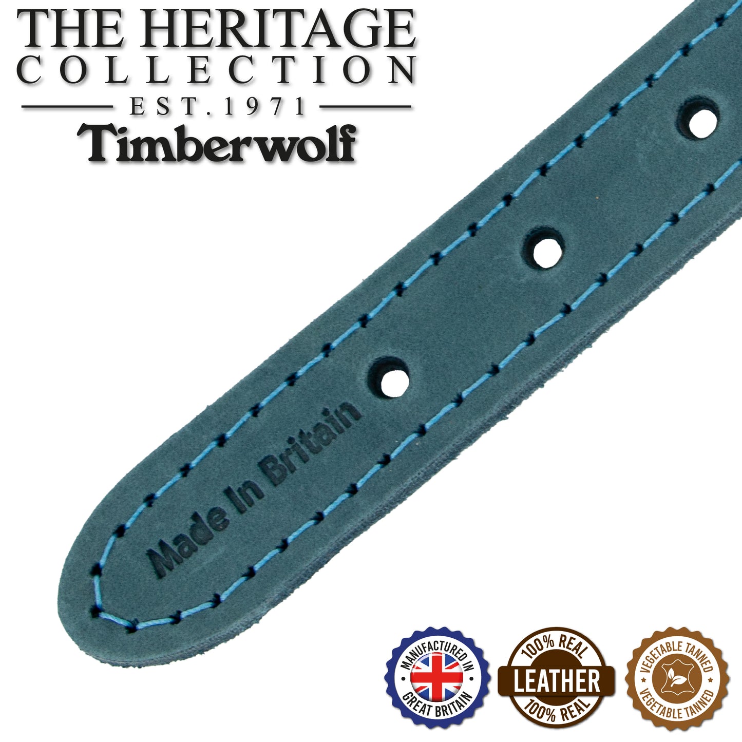 Ancol Dog Collar Timberwolf Leather, Sable (Brown), Mustard, Blue